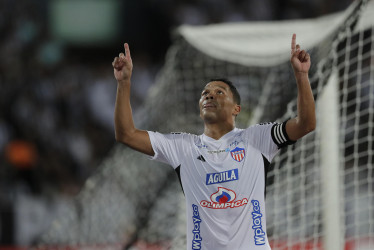 Carlos Bacca celebra un gol este miércoles, en un partido de la fase de grupos de la Copa Libertadores entre Botafogo y Junior en el estadio Olímpico Nilton Santos de Río en Janeiro (Brasil).