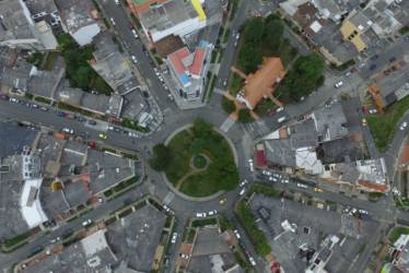 Foto aérea del barrio La Estrella de Manizales